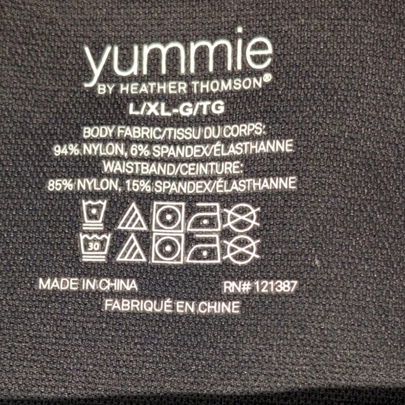 Yummie Women's High Waist Tummy Seamless Shaping Legging Black L/XL - Picture 3 of 4